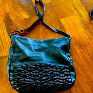 Black leather purse